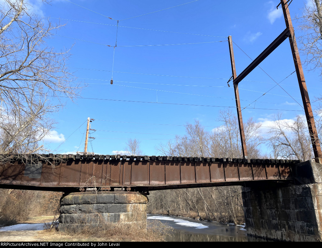 NJT Princeton Branch right of way bridge over the Delaware & Raritan Canal-the lack of weight on this bridge is one reason why the NJT Multilevel III MU Cars will be too heavy to run on the Princeton Branch.